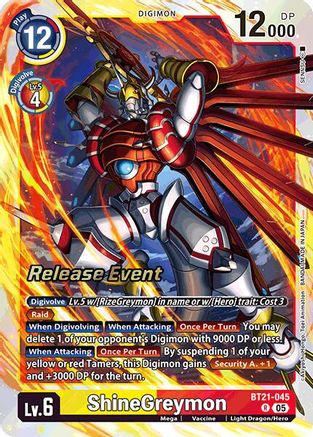 ShineGreymon [BT21-045] [World Convergence Release Event Cards] - Trinity Hobby