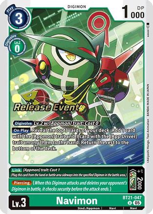 Navimon [BT21-047] [World Convergence Release Event Cards] - Trinity Hobby