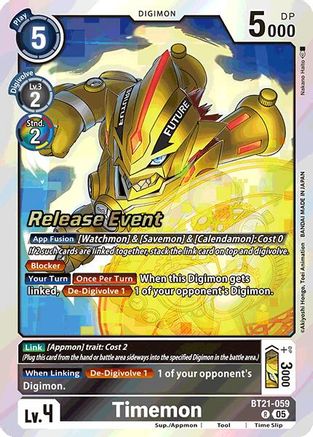 Timemon [BT21-059] [World Convergence Release Event Cards] - Trinity Hobby