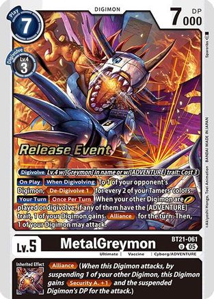 MetalGreymon [BT21-061] [World Convergence Release Event Cards] - Trinity Hobby