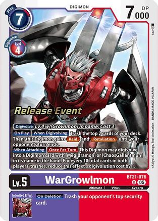 WarGrowlmon [BT21-076] [World Convergence Release Event Cards]