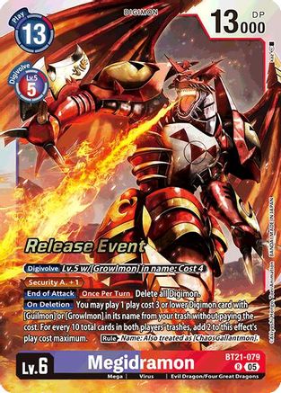 Megidramon [BT21-079] [World Convergence Release Event Cards] - Trinity Hobby