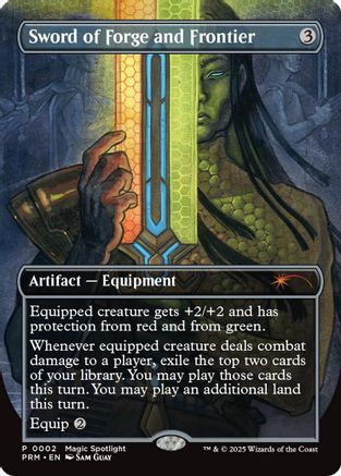 Sword of Forge and Frontier (Borderless) (UMP-002) - [Unique and Miscellaneous Promos] Foil - Trinity Hobby