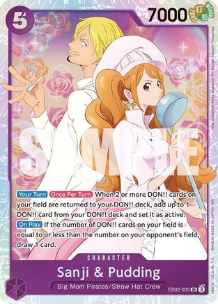 Sanji & Pudding (EB02-035) - [Extra Booster: Anime 25th Collection] Foil