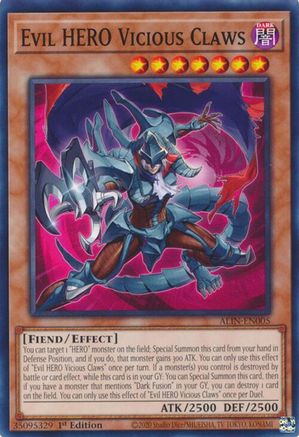 Evil HERO Vicious Claws [ALIN-EN005] - Alliance Insight 1st Edition - Common / Short Print - Trinity Hobby