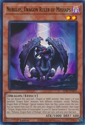 Nebulus, Dragon Ruler of Mishaps [ALIN-EN019] - Alliance Insight 1st Edition - Ultra Rare - Trinity Hobby