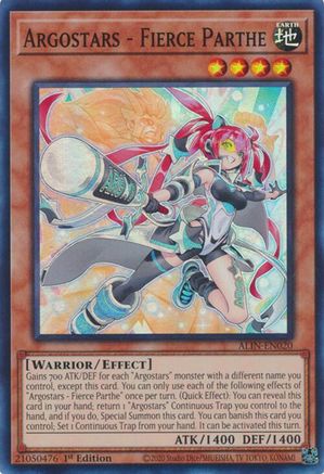 Argostars - Fierce Parthe [ALIN-EN020] - Alliance Insight 1st Edition - Super Rare - Trinity Hobby