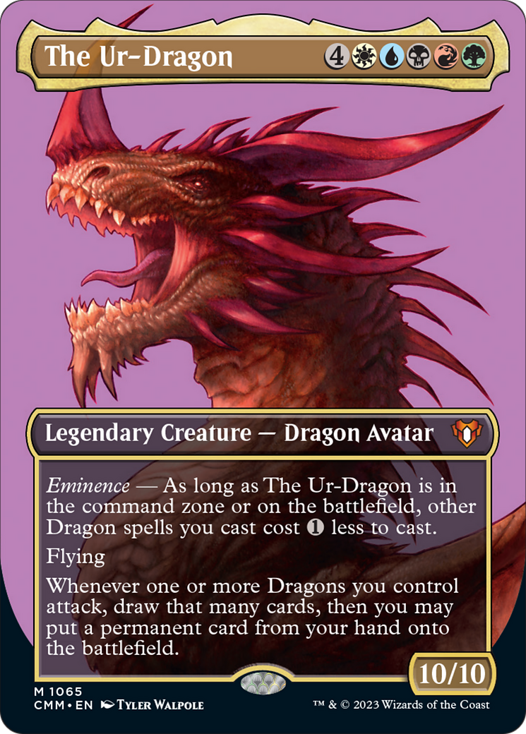 The Ur-Dragon (Borderless Textured Foil Frame Break) [Commander Masters] - Trinity Hobby