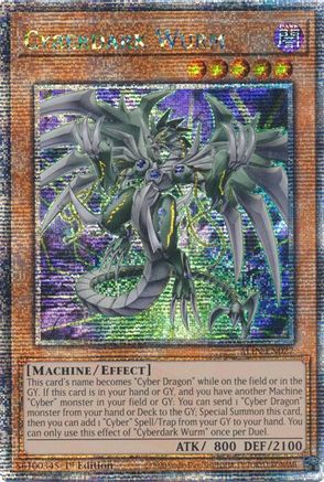 Cyberdark Wurm (Quarter Century Secret Rare) [ALIN-EN027] - Alliance Insight 1st Edition - Quarter Century Secret Rare - Trinity Hobby
