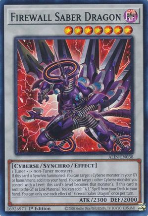 Firewall Saber Dragon [ALIN-EN038] - Alliance Insight 1st Edition - Super Rare - Trinity Hobby