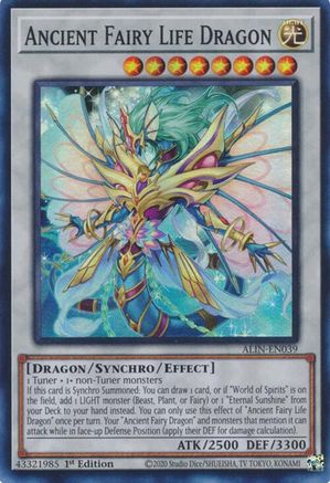Ancient Fairy Life Dragon [ALIN-EN039] - Alliance Insight 1st Edition - Super Rare