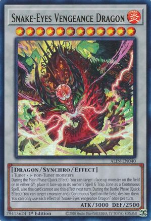 Snake-Eyes Vengeance Dragon [ALIN-EN040] - Alliance Insight 1st Edition - Ultra Rare - Trinity Hobby