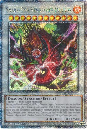 Snake-Eyes Vengeance Dragon (Quarter Century Secret Rare) [ALIN-EN040] - Alliance Insight 1st Edition - Quarter Century Secret Rare - Trinity Hobby