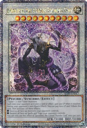 Juraishin, the Cursed Thunder God (Quarter Century Secret Rare) [ALIN-EN043] - Alliance Insight 1st Edition - Quarter Century Secret Rare - Trinity Hobby