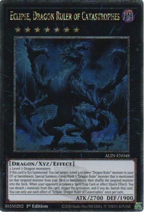 Eclipse, Dragon Ruler of Catastrophes (Quarter Century Secret Rare) [ALIN-EN048] - Alliance Insight 1st Edition - Quarter Century Secret Rare - Trinity Hobby
