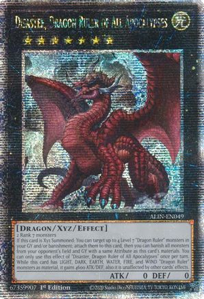 Disaster, Dragon Ruler of All Apocalypses (Quarter Century Secret Rare) [ALIN-EN049] - Alliance Insight 1st Edition - Quarter Century Secret Rare - Trinity Hobby