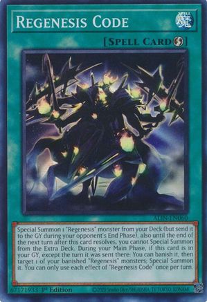 Regenesis Code [ALIN-EN060] - Alliance Insight 1st Edition - Super Rare - Trinity Hobby