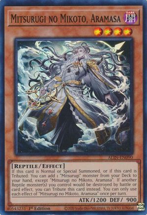 Mitsurugi no Mikoto, Aramasa [ALIN-EN090] - Alliance Insight 1st Edition - Super Rare - Trinity Hobby