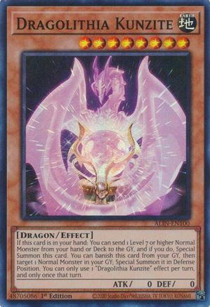 Dragolithia Kunzite [ALIN-EN100] - Alliance Insight 1st Edition - Super Rare - Trinity Hobby