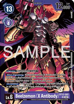 Beelzemon [BT12-085] (X Antibody) (Limited Card Pack -Billion Bullet-) [Across Time Promos] - Trinity Hobby