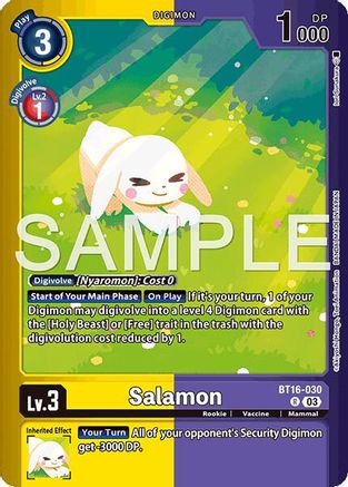 Salamon [BT16-030] (Limited Card Pack -Billion Bullet-) [Beginning Observer Promos] - Trinity Hobby