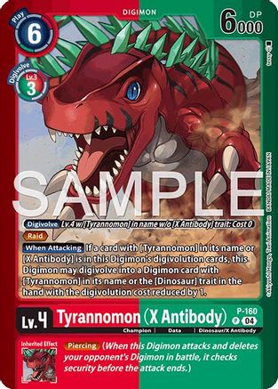 Tyrannomon [P-160] (X Antibody) (Limited Card Pack -Billion Bullet-) [Digimon LIBERATOR Promos] - Trinity Hobby