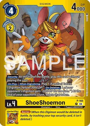 ShoeShoemon [P-165] (Limited Card Pack -Billion Bullet-) [Digimon LIBERATOR Promos] - Trinity Hobby