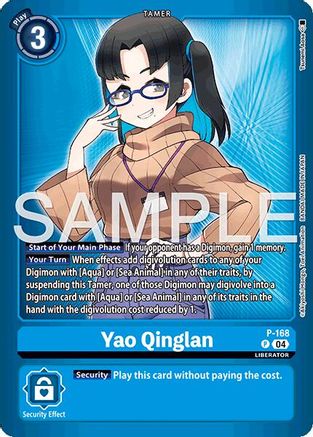 Yao Qinglan [P-168] (Limited Card Pack -Billion Bullet-) [Digimon LIBERATOR Promos] - Trinity Hobby