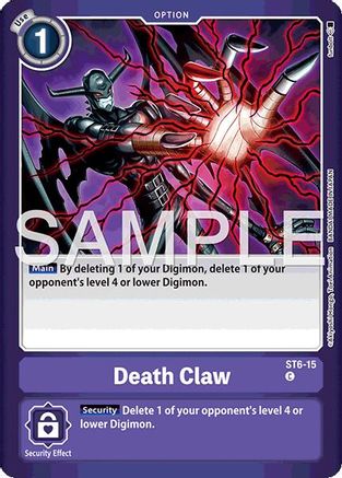 Death Claw [ST6-15] (Limited Card Pack -Billion Bullet-) [Starter Deck: Venomous Violet Promos] - Trinity Hobby