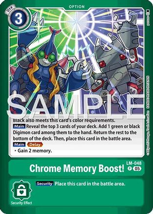 Chrome Memory Boost! [LM-048] (Limited Card Pack -Billion Bullet-) [Digimon LIBERATOR Promos] - Trinity Hobby