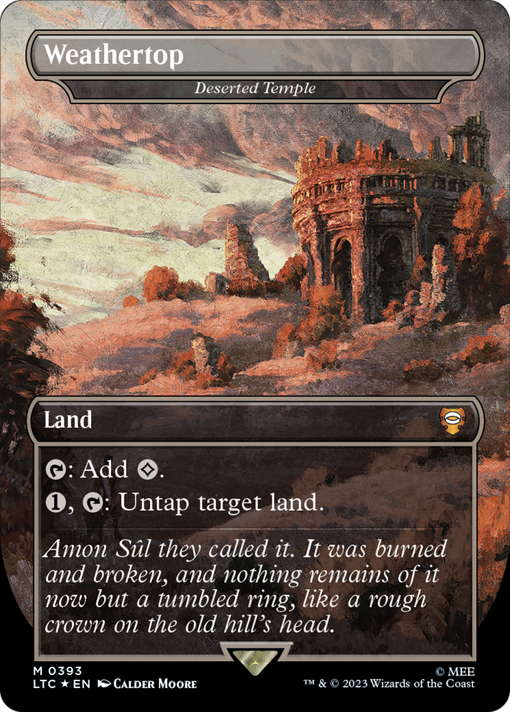 Weathertop - Deserted Temple (Surge Foil Realms and Relics) [The Lord of the Rings: Tales of Middle-Earth Commander] - Trinity Hobby