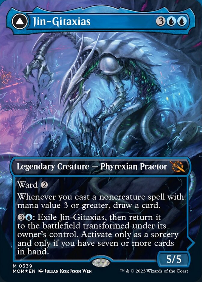Jin-Gitaxias // The Great Synthesis (Borderless Alternate Art) [March of the Machine] - Trinity Hobby