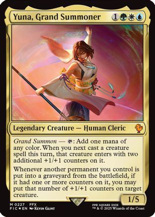 Yuna, Grand Summoner  [Foil]  (FIC-008) - [Commander: FINAL FANTASY] - Trinity Hobby