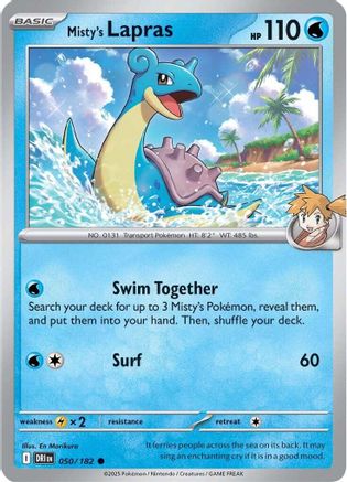 Misty's Lapras  - (050) Reverse Holofoil [SV10 Destined Rivals] - Trinity Hobby