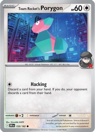Team Rocket's Porygon  - (153) Reverse Holofoil [SV10 Destined Rivals] - Trinity Hobby
