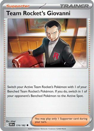 Team Rocket's Giovanni  - (174) Reverse Holofoil [SV10 Destined Rivals] - Trinity Hobby