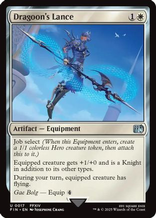 Dragoon's Lance  [Foil]  (FIN-017) - [FINAL FANTASY] - Trinity Hobby