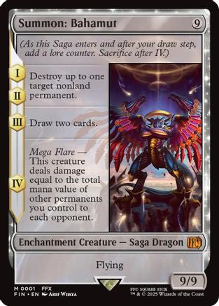 Summon: Bahamut  [Foil]  (FIN-001) - [FINAL FANTASY]: (enchantment) - Trinity Hobby
