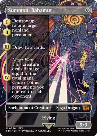 Summon: Bahamut  (FIN-356) - [FINAL FANTASY]: (enchantment) (Borderless) - Trinity Hobby