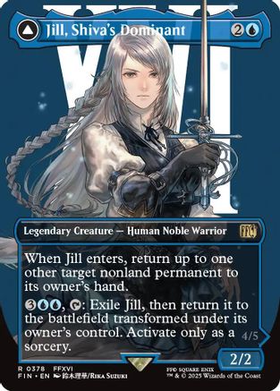 Jill, Shiva's Dominant (Borderless)  (FIN-378) - [FINAL FANTASY]: (enchantment) (Borderless) - Trinity Hobby
