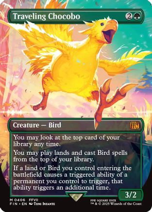 (Japanese) Traveling Chocobo  [Foil]  (FIN-406) - [FINAL FANTASY] (Borderless)