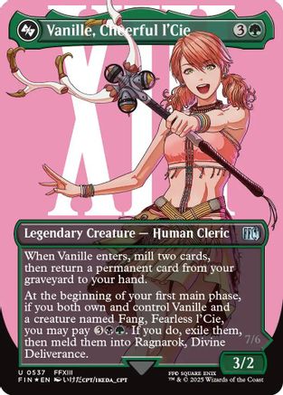 Vanille, Cheerful l'Cie  [Foil]  (FIN-537) - [FINAL FANTASY] (Borderless) - Trinity Hobby