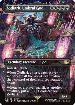 (Japanese) Zodiark, Umbral God  [Foil]  (FIN-336) - [FINAL FANTASY] (Borderless)