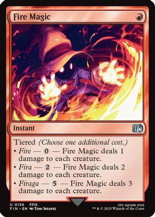 Fire Magic  [Foil]  (FIN-136) - [FINAL FANTASY] - Trinity Hobby