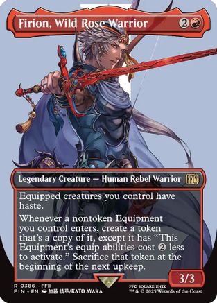 Firion, Wild Rose Warrior  [Foil]  (FIN-386) - [FINAL FANTASY] (Borderless) - Trinity Hobby