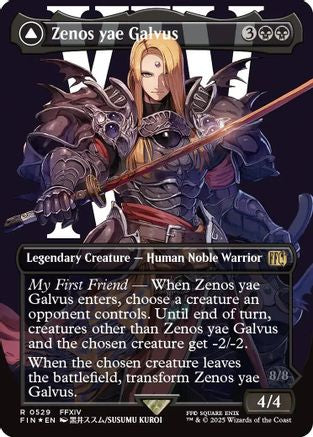 Zenos yae Galvus // Shinryu, Transcendent Rival  [Foil]  (FIN-529) - [FINAL FANTASY] (Borderless) - Trinity Hobby
