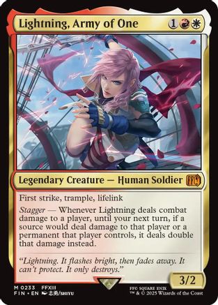 Lightning, Army of One  (FIN-233) - [FINAL FANTASY] - Trinity Hobby