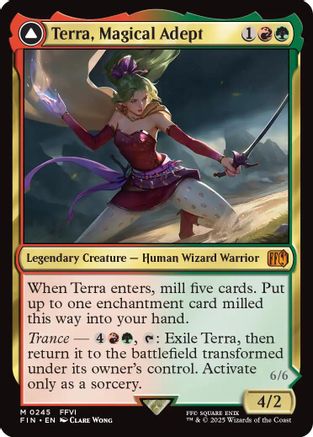 Terra, Magical Adept // Esper Terra  [Foil]  (FIN-245) - [FINAL FANTASY]: (enchantment) - Trinity Hobby