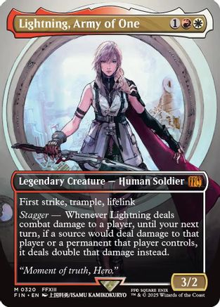 Lightning, Army of One  (FIN-320) - [FINAL FANTASY] (Borderless) - Trinity Hobby