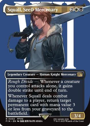 Squall, SeeD Mercenary  [Foil]  (FIN-402) - [FINAL FANTASY] (Borderless) - Trinity Hobby